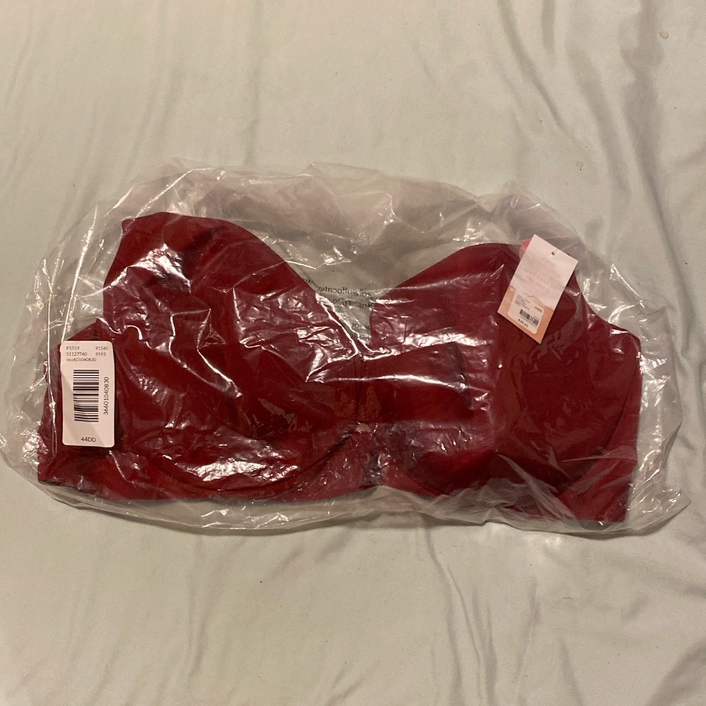 Cacique red balconette bra